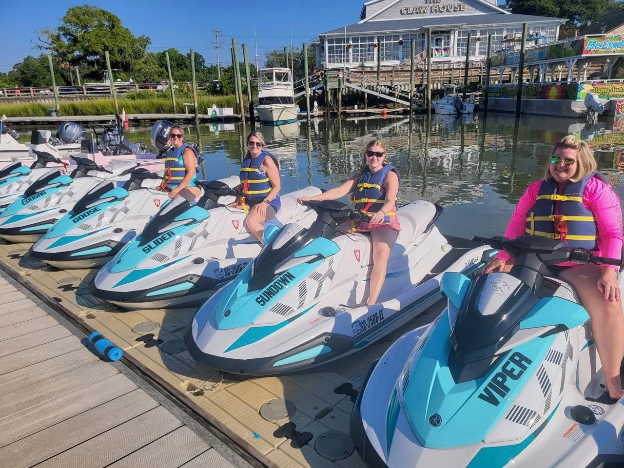Jet skiing at the beach trip